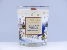 Bougie noel macaron vanille- Collines de Provence